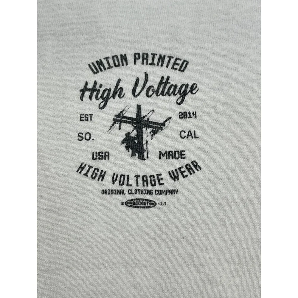 High Voltage Wear shirt mens XL short sleeve Union Made USA set of 2 Bayside - Picture 7 of 16